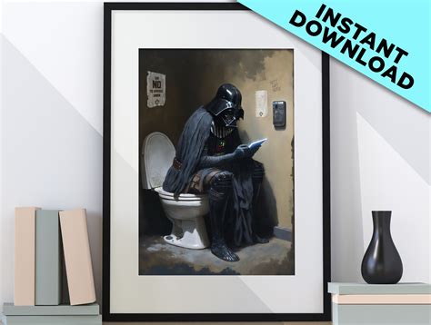 Printable Darth Vader Bathroom Painted Art Unique Star Wars Etsy