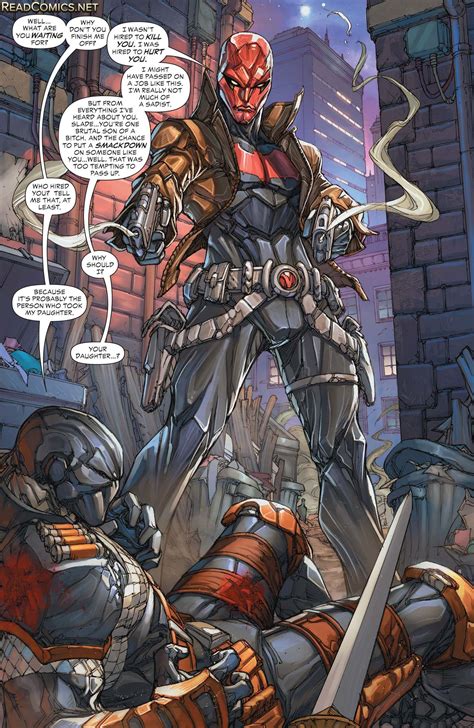Coming from the popular issue of the deathstroke #16, known for it's awesome action and artwork, deathstroke must find out who is behind all of the firepower being thrown at him! Deathstroke #16 (the New 52) Deathstroke vs Red Hood part ...