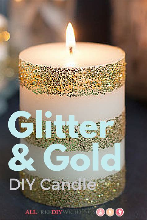 Glitter And Gold Diy Candles Candles Gold Glitter Candle Glitter