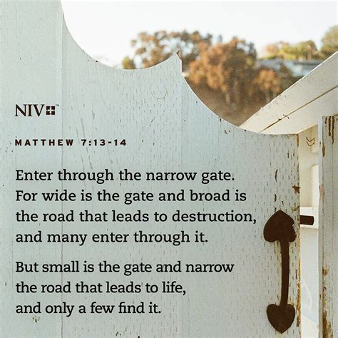 Niv Verse Of The Day Matthew 713 14