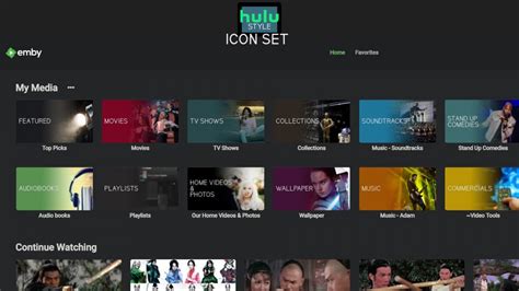 Hulu Style Library Icons Fan Art And Videos Emby Community