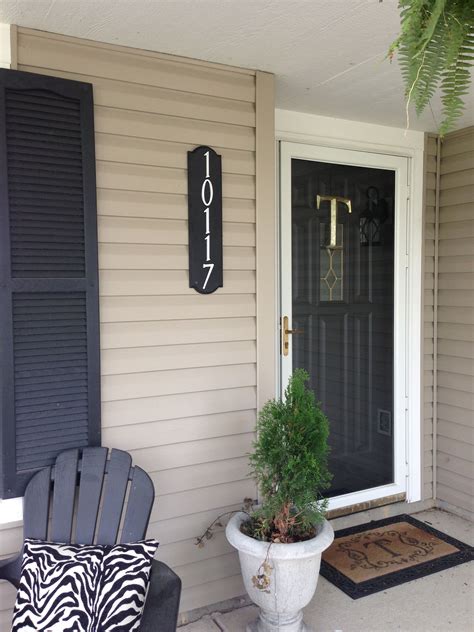 Easy under $20 house number sign. $7 plain wood plaque at ...