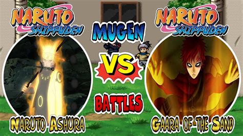 Mugen Naruto Six Paths Sage Mode Naruto Ashura Vs Gaara Of The