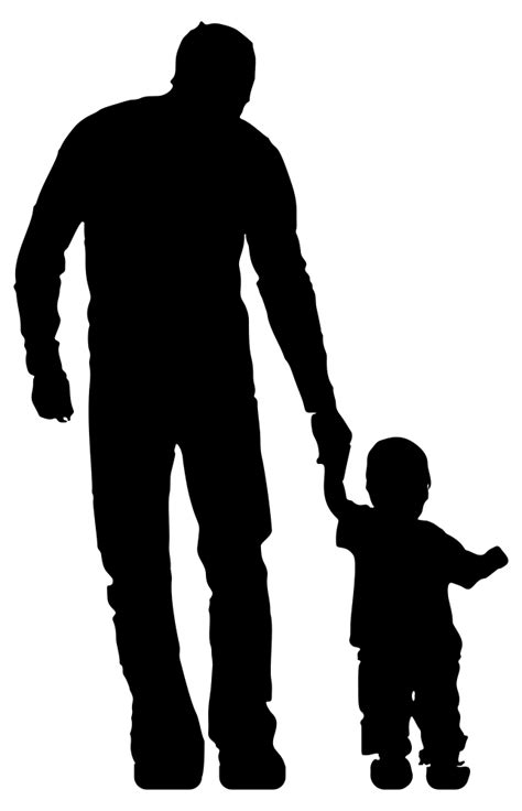 Onlinelabels Clip Art Father And Toddler Silhouette