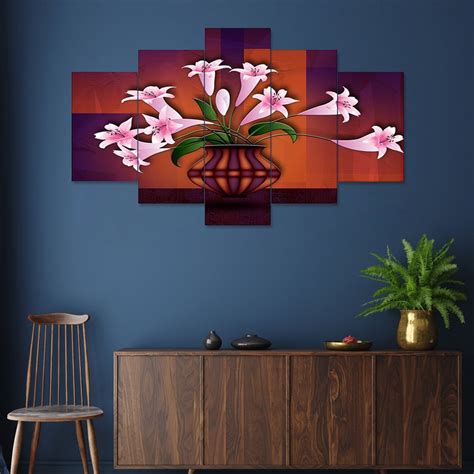 Brown And Pink Matte Floral Digital Wall Painting At Rs 499piece In Jaipur