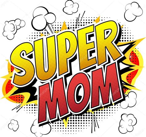 Super Mom Comic Book Style Word — Stock Vector © Noravector 75546043
