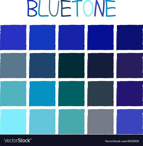 Bluetone Color Tone Without Name Royalty Free Vector Image