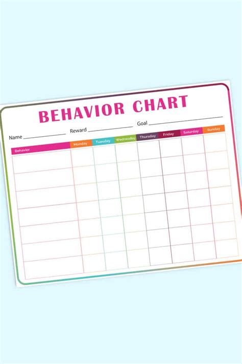 Daily Behavior Chart For Kids