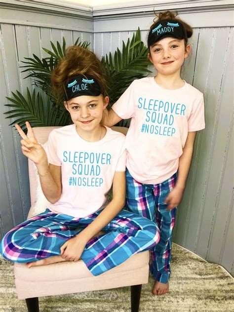 Slumber Party Theme Birthday Matching Pajamas Cute Pajamas Etsy