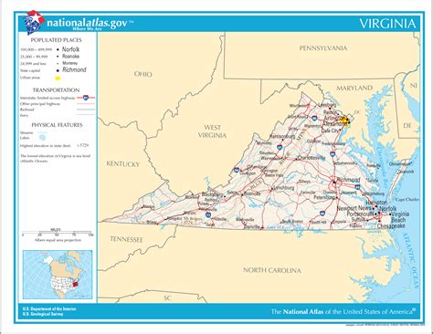 Map Of Virginia Street Map Online Maps And Travel