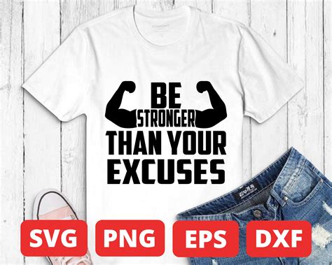 Be Stronger Than Your Excuses Svg Bundle Fitness Svg Etsy