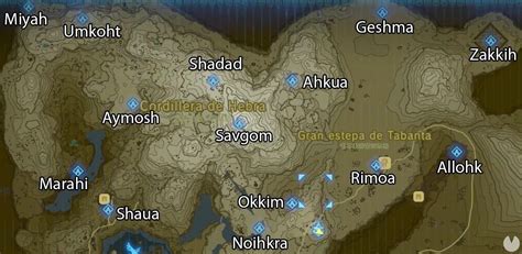 Mapa Santuarios Zelda Breath Of The Wild Image To U