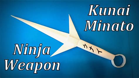 How To Make A Paper Kunai Minato Ninja Weapon Knife Diy Easy