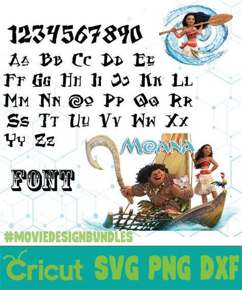 Moana Font Ttf Font Disney Svg Disney Alphabet Svg Moana Font Svg Svg Files For Cricut And