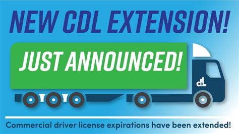 Commercial Driver Licenses Commercial Learner Permits Extended Through