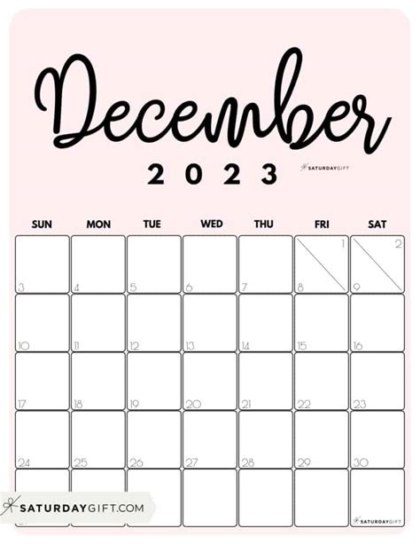 Free Printable Monthly Calendars 2023 In Cute And Aesthetic Pastel Colors