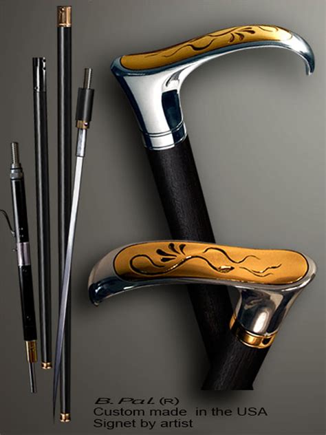 Handmade Flying Snake Walking Cane Designer Boris Palatnik