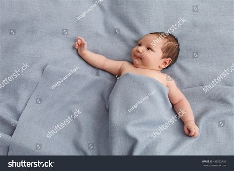Baby Boy Laying Bed Stock Photo 485592136 Shutterstock
