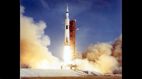 Moon Mission Saturn V Lift Off Us American Flag Apollo 11 Launch Photo