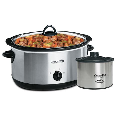 The reason is that food takes a long time to get to a safe temperature and the low setting for a short period could allow harmful bacteria to build up. Crock-Pot® 8Qt. Oval Manual Slow Cooker with Little Dipper ...