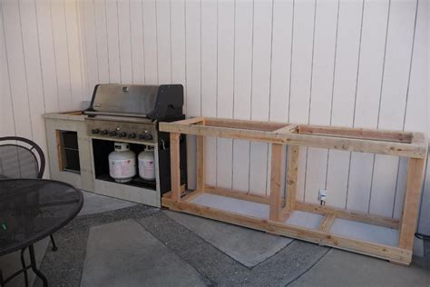 Diy Bbq Outdoor Island Around Existing Propane Grill Cart Photos From Start To Finish