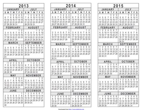 Download Yearly Blank Calendars For Free Calendarstemplate