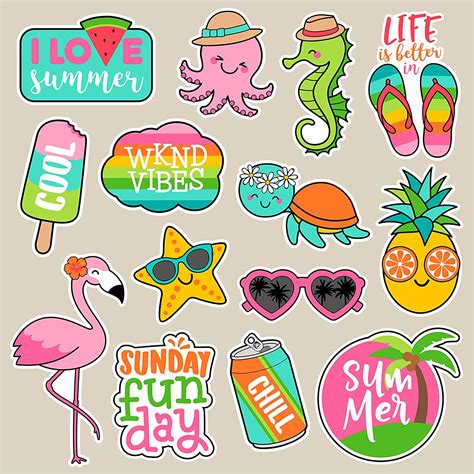 Summer Stickers Wallpapers Wallpaper Cave