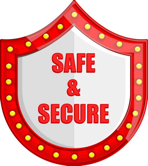 Safe And Secure Shield Cartoon Vector Royalty Free Stock Image