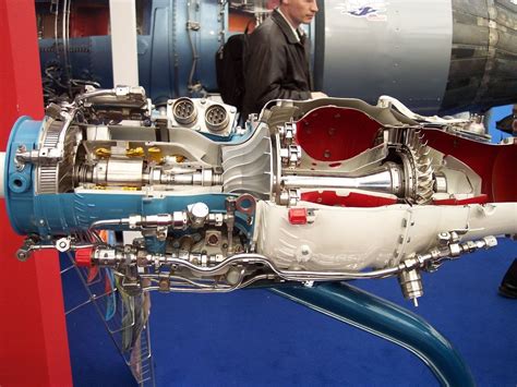 Jet Engine Cutaway Showing The Centrifugal Compressor And Other Parts