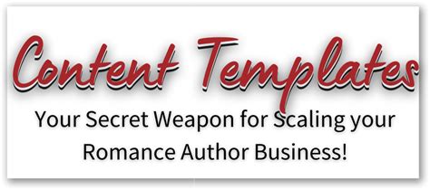 content templates your secret weapon for scaling your romance author business shental henrie