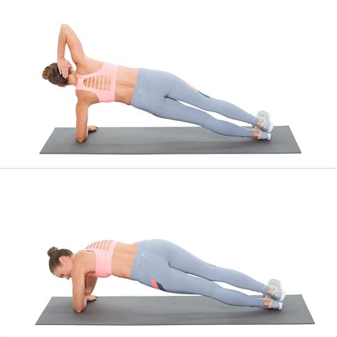 Elbow Plank With A Twist Left Take The Plank Challenge To Carve Your