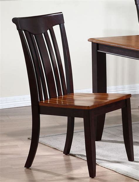 Iconic Furniture Modern Slat Back Dining Chair Solid Wood Dining