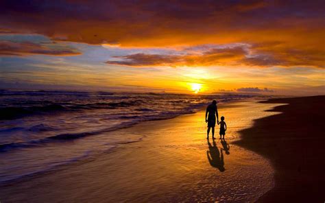 Father Son Sunset Wallpaper 2560x1600 30049