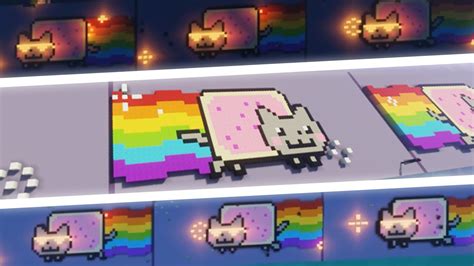 Minecraft Drawing Moving Cat Nyan Cat Meme Youtube