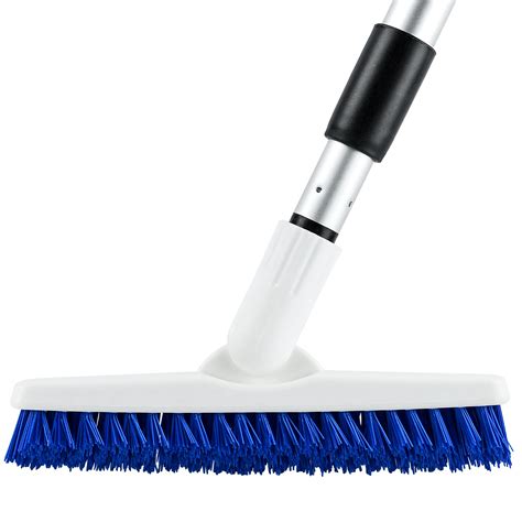 Elitra Swivel Grout Scrubber With Long Handle Silver Blue Walmart