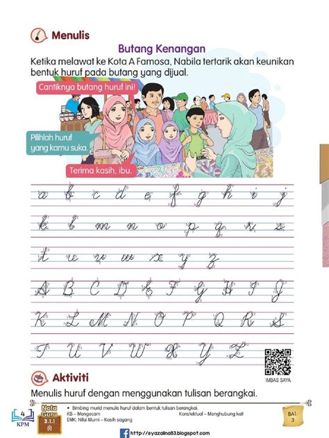 Contoh Tulisan Berangkai Tahun Lembaran Kerja Prasekolah Bahasa Sexiz