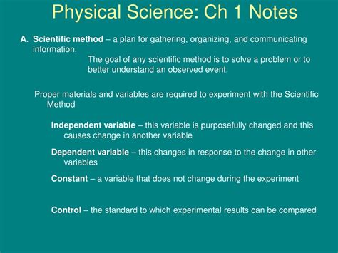 Ppt Physical Science Ch 1 Notes Powerpoint Presentation Free