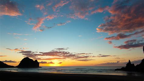 Kiwi Sunset Piha New Zealand Chris Zielecki Flickr