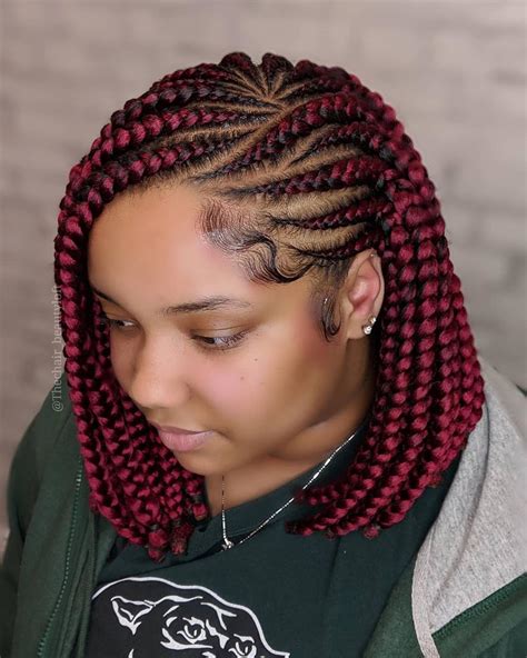 Box Braids Bob Hairstyles For African American Women Bob Braids Hairstyles Short Box Braids