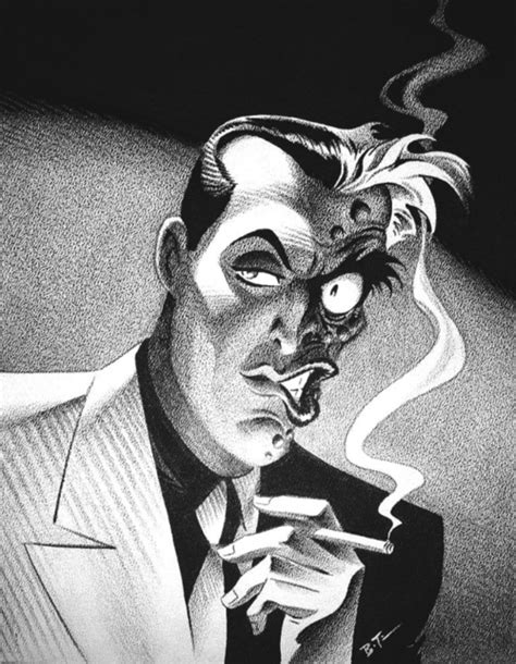 Bruce Timm Two Face Drawing Dangerous Universe