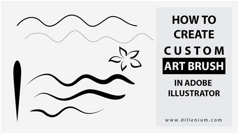 How To Create Custom Art Brush In Adobe Illustrator Dillenium Youtube