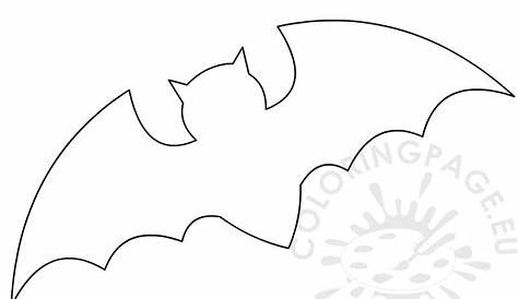 Bat Template for Halloween – Coloring Page