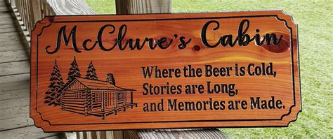 Personalized Custom Wood Cabin Sign Welcome To Cabin Lake Etsy Wood