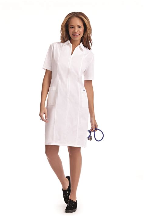 Zipper Front Scrub Dress Mobb Nursewear Scrubs Dress Dresses Fashion