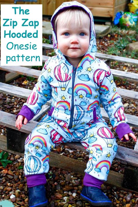 The Zip Zap Hooded Onesie Pattern 0 3 Months To Age 12 Sew Modern Kids