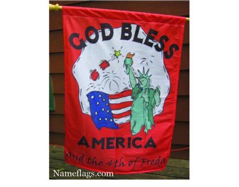 Personalized God Bless America Flag Garden Or House Flag God Bless