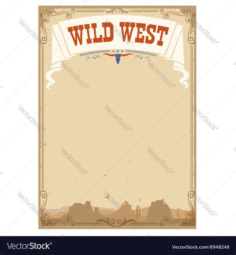 Wild West Background For Text Royalty Free Vector Image