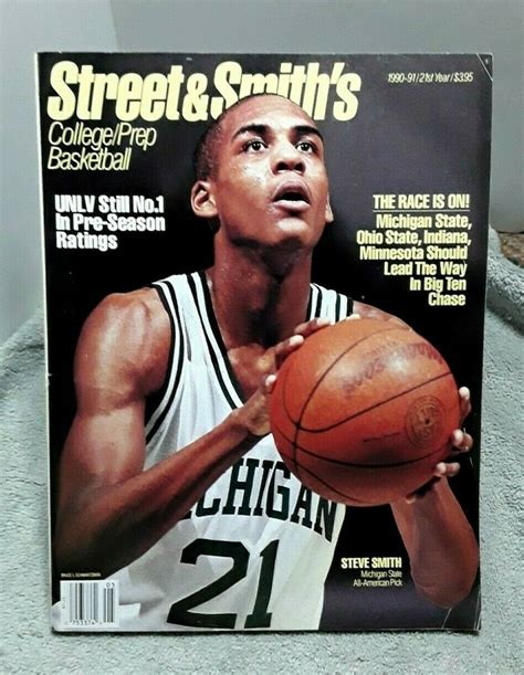 Street And Smiths 1990 Magazine Steve Smith Michigan State Etsy