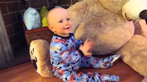 Baby Oliver Humps His Teddy Bear And Claps YouTube