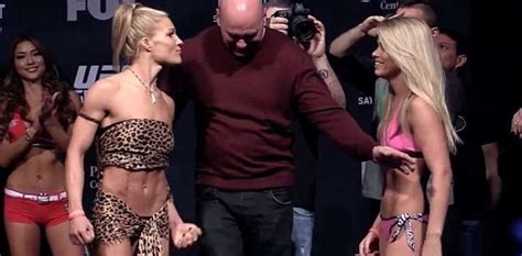 Felice Herrig And Paige VanZant S Heated Weigh In Faceoff Video